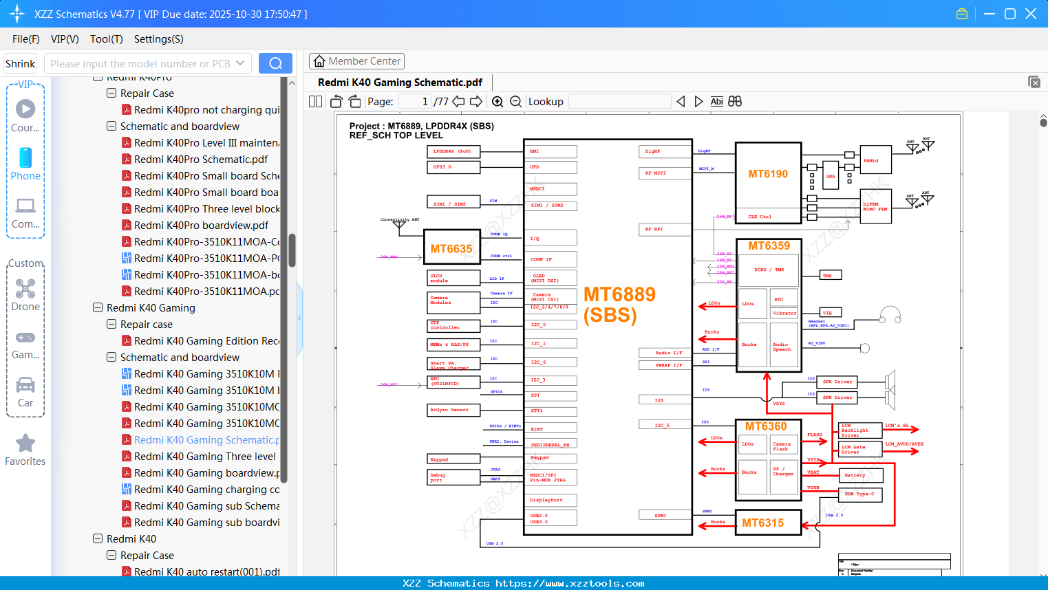 Xiaomi Redmi K40 Gaming Schematic